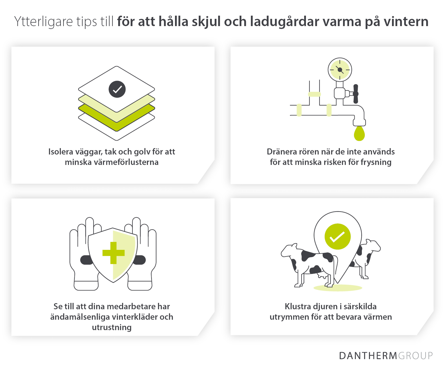 Flere tips til at holde skure og lader varme om vinteren - Dantherm Group